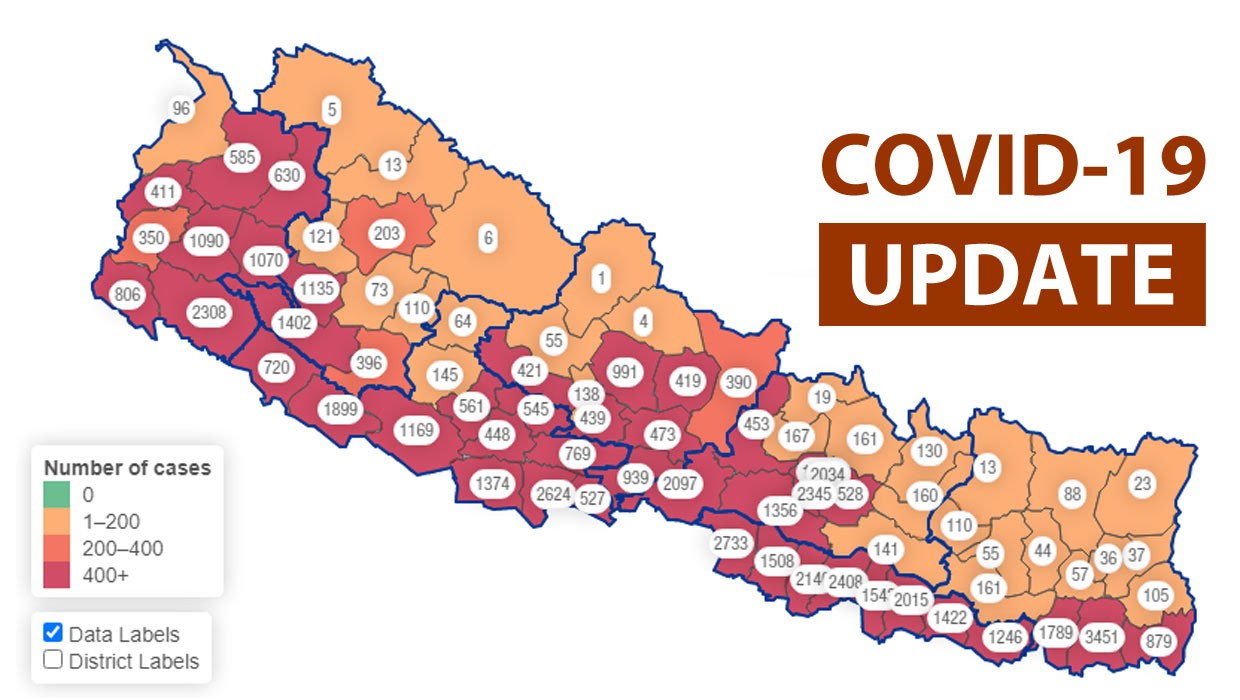 नेपालमा ६५ हजार २०२ कोरोना संक्रमणमुक्त, २३ हजार ५०७ सक्रिय संक्रमित