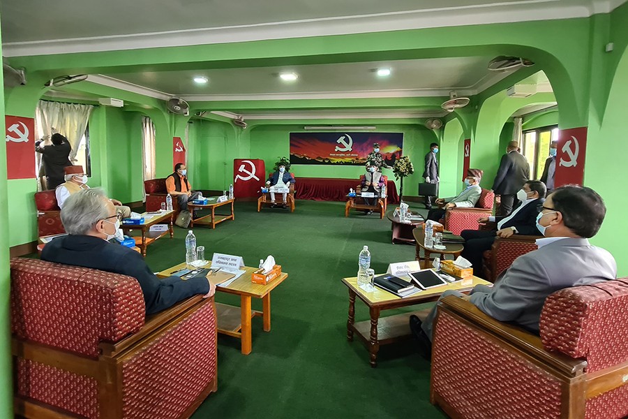 नेपाल कम्युनिष्ट पार्टी (नेकपा) को सचिवालय बैठक सुरु